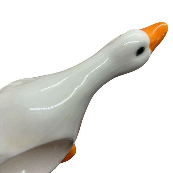 Geese Shape Salt And Pepper And Napkin Rings Vintage White Ceramic Set Of 14 - Picture 2 of 14
